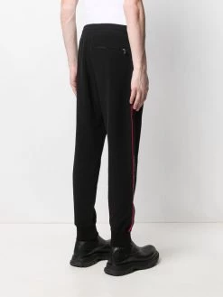 Alexander McQueen knitted logo tape track pants