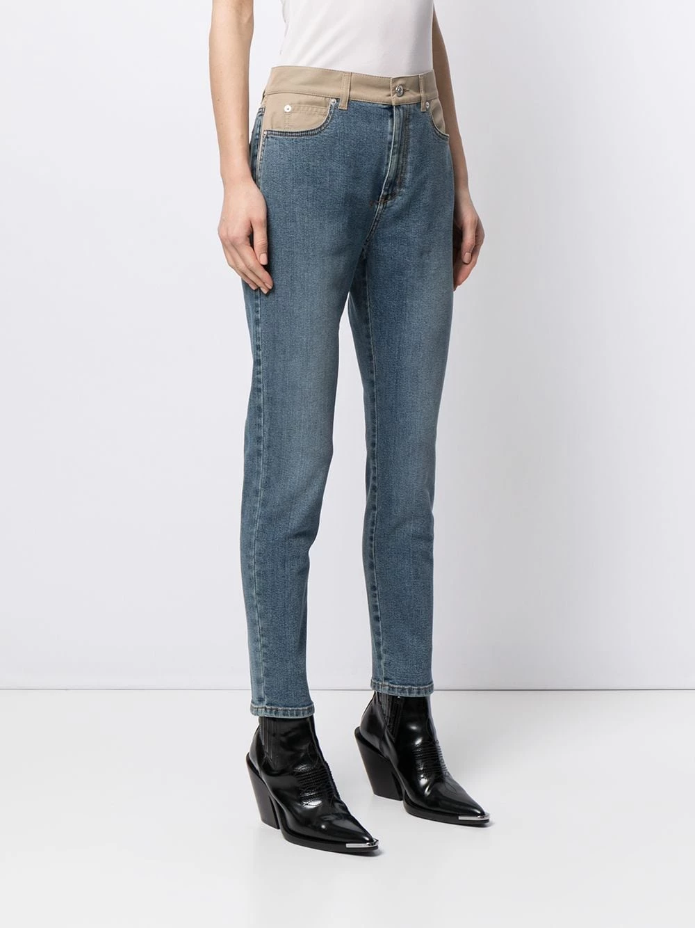 Buy ๐ฏ Alexander McQueen Panelled skinny ๐ jeans โญ 3 Alexander McQueen panelled skinny jeans