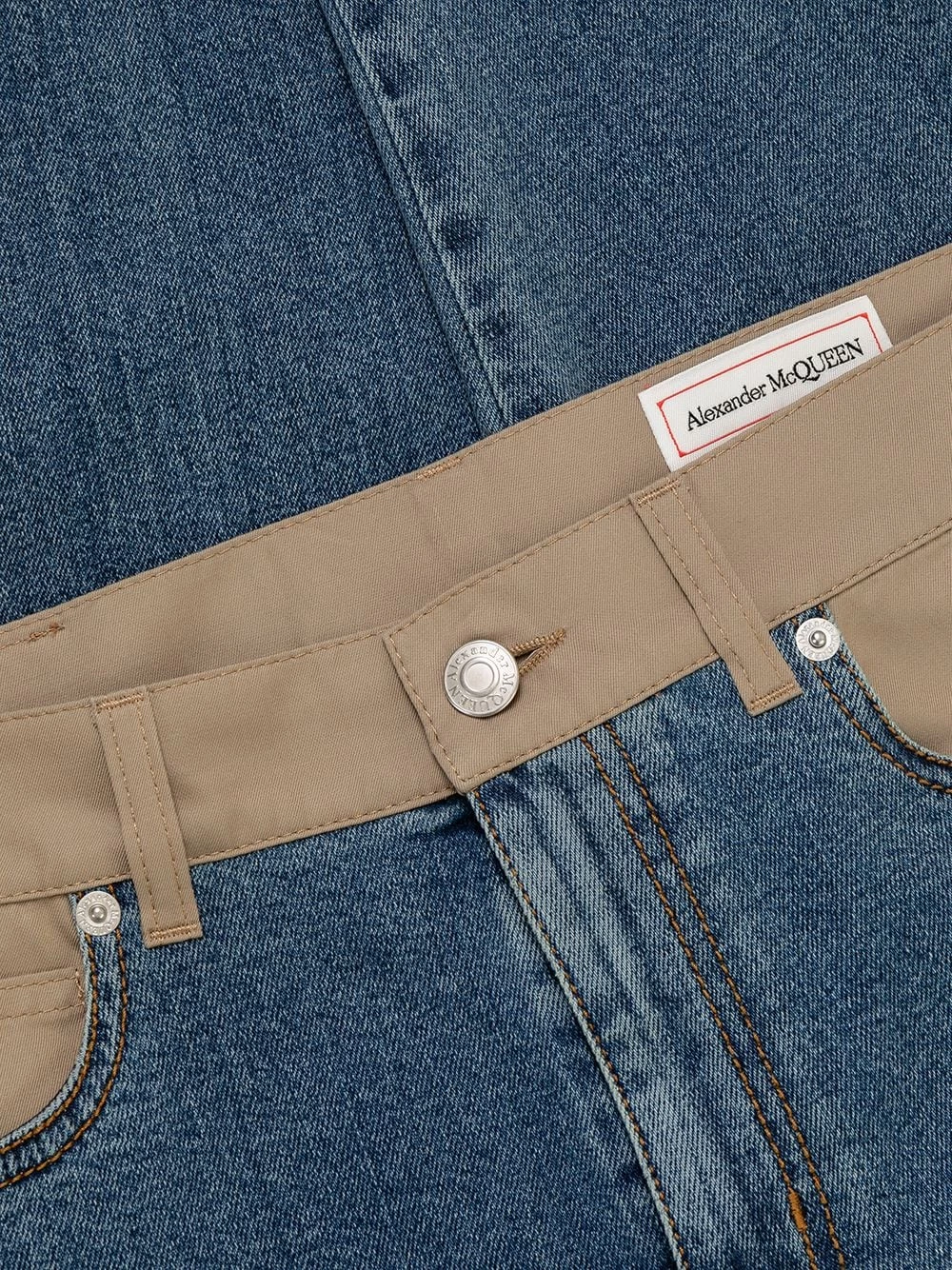 Buy ๐ฏ Alexander McQueen Panelled skinny ๐ jeans โญ 6 Alexander McQueen panelled skinny jeans