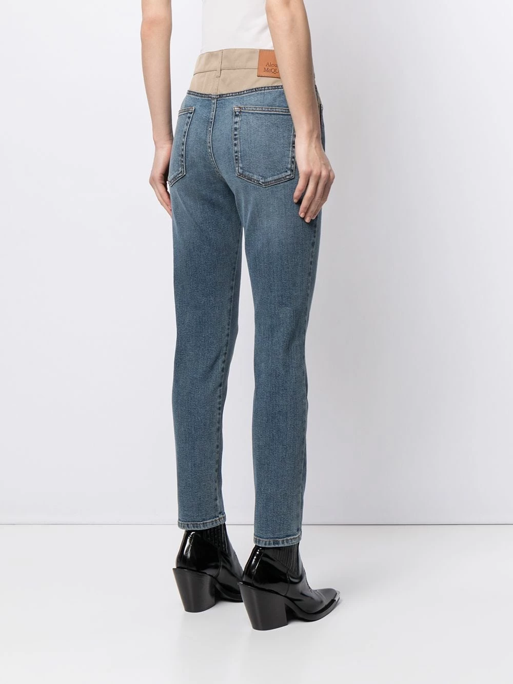Buy ๐ฏ Alexander McQueen Panelled skinny ๐ jeans โญ 4 Alexander McQueen panelled skinny jeans