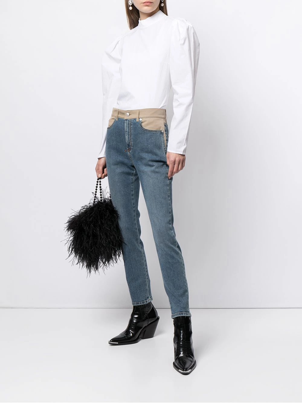 Buy ๐ฏ Alexander McQueen Panelled skinny ๐ jeans โญ 2 Alexander McQueen panelled skinny jeans