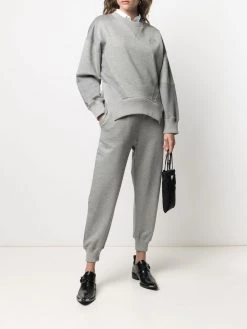 Alexander McQueen panelled logo-embroidered sweatshirt