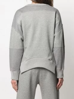 Alexander McQueen panelled logo-embroidered sweatshirt