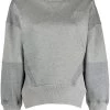 Alexander McQueen panelled logo-embroidered sweatshirt