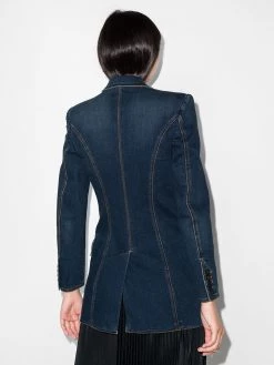 Alexander McQueen single-breasted denim blazer