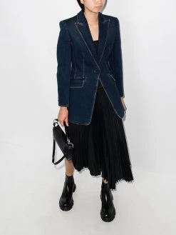 Alexander McQueen single-breasted denim blazer