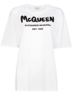 Alexander McQueen logo-print cotton T-shirt