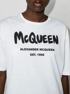 Alexander McQueen logo-print cotton T-shirt