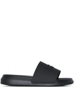 Alexander McQueen logo detail slide sandals