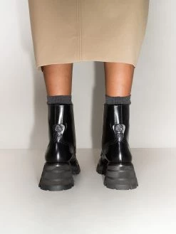 Alexander McQueen leather lace-up boots