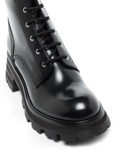 Alexander McQueen leather lace-up boots