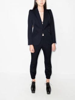 Alexander McQueen fitted-waist tailored blazer