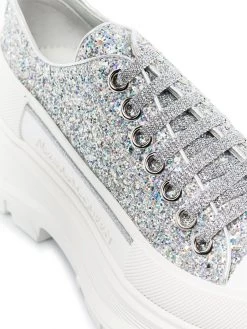 Alexander McQueen Tread Slick glitter-embellished sneakers