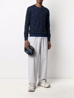 Alexander McQueen skull intarsia-knit crew-neck jumper