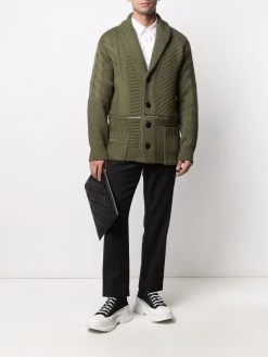 Alexander McQueen cable-knit wool cardigan