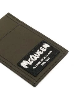 Alexander McQueen logo patch lanyard cardholder