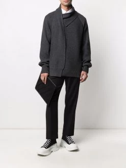 Alexander McQueen scarf-neck wool jumper