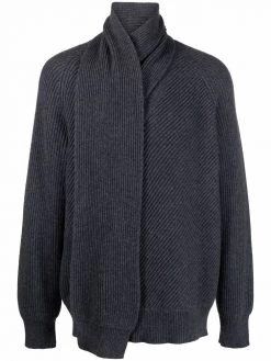Alexander McQueen scarf-neck wool jumper