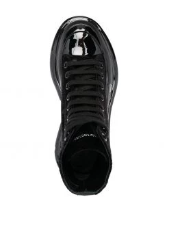 Alexander McQueen Tread Slick velvet ankle boots