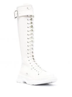 Alexander McQueen Tread lace-up knee-high boots