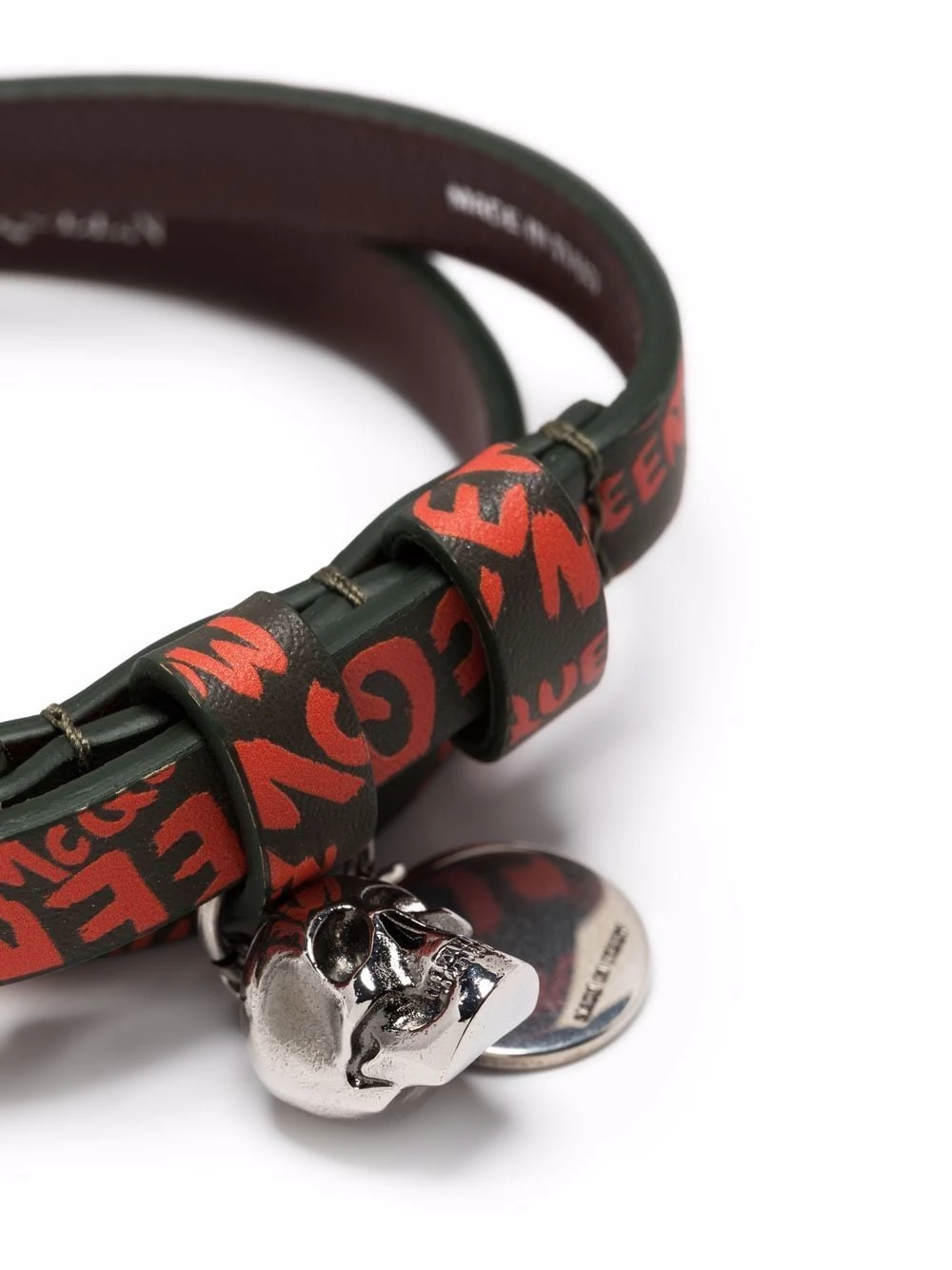 Cheapest ๐คฉ Alexander McQueen Logo print leather bracelet โ๏ธ 3 Alexander McQueen logo-print leather bracelet