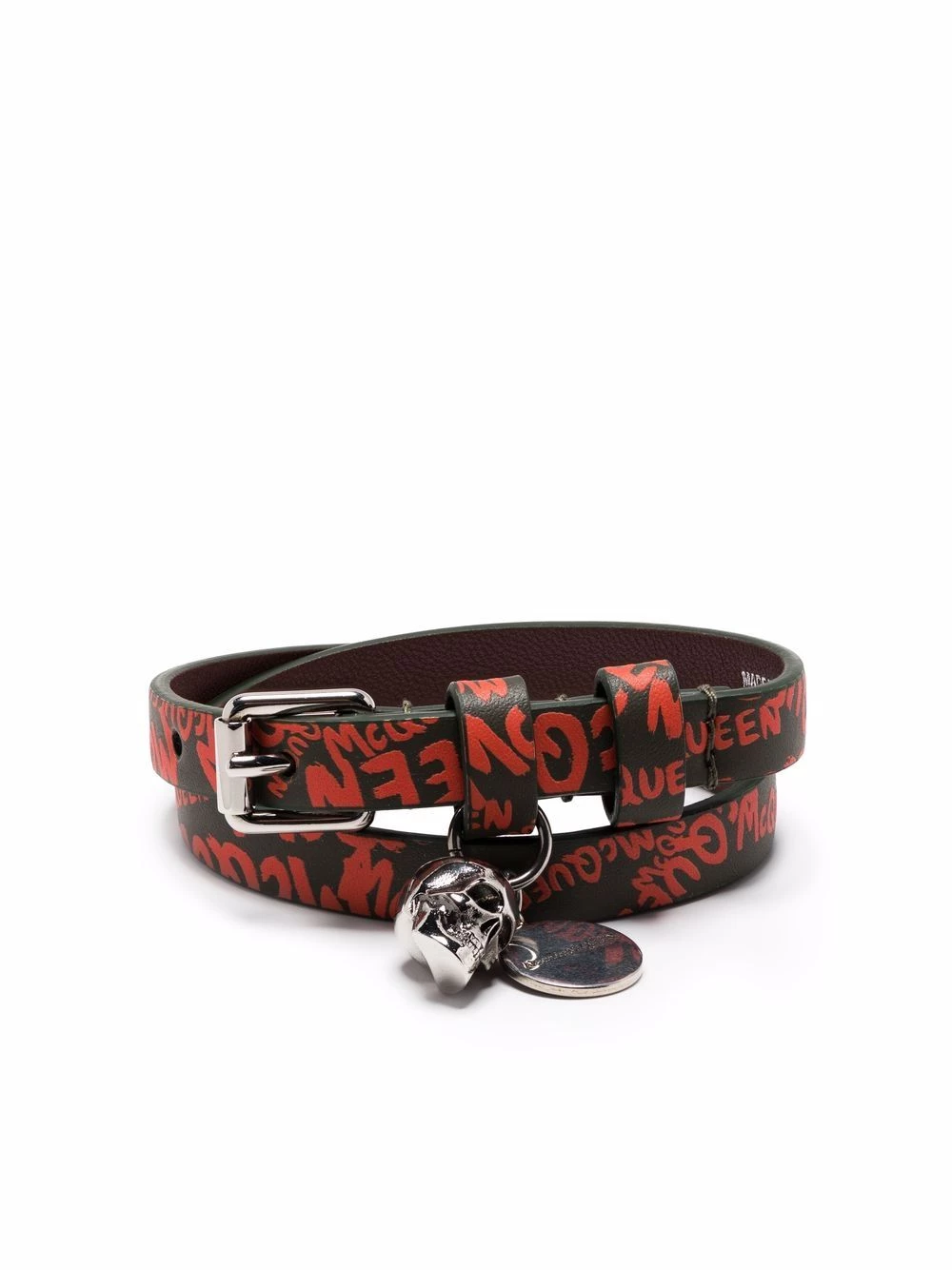 Cheapest ๐คฉ Alexander McQueen Logo print leather bracelet โ๏ธ 1 Alexander McQueen logo-print leather bracelet