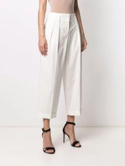 Alexander McQueen cropped cotton trousers
