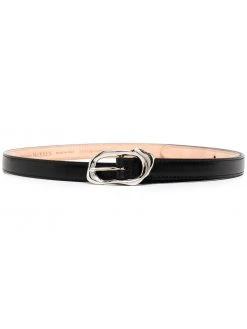 Alexander McQueen slim silver buckle belt