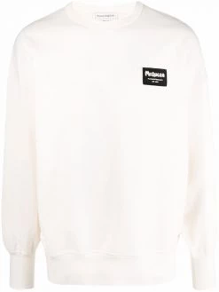 Alexander McQueen logo-patch oversized sweatshirt