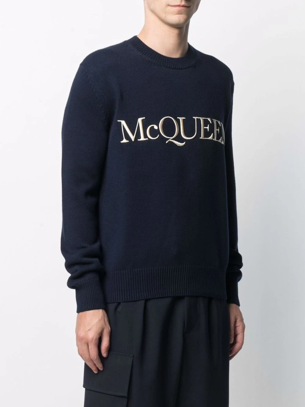 Hot Sale ๐ Alexander McQueen Logo embroidered jumper ๐ 3 Alexander McQueen logo-embroidered jumper