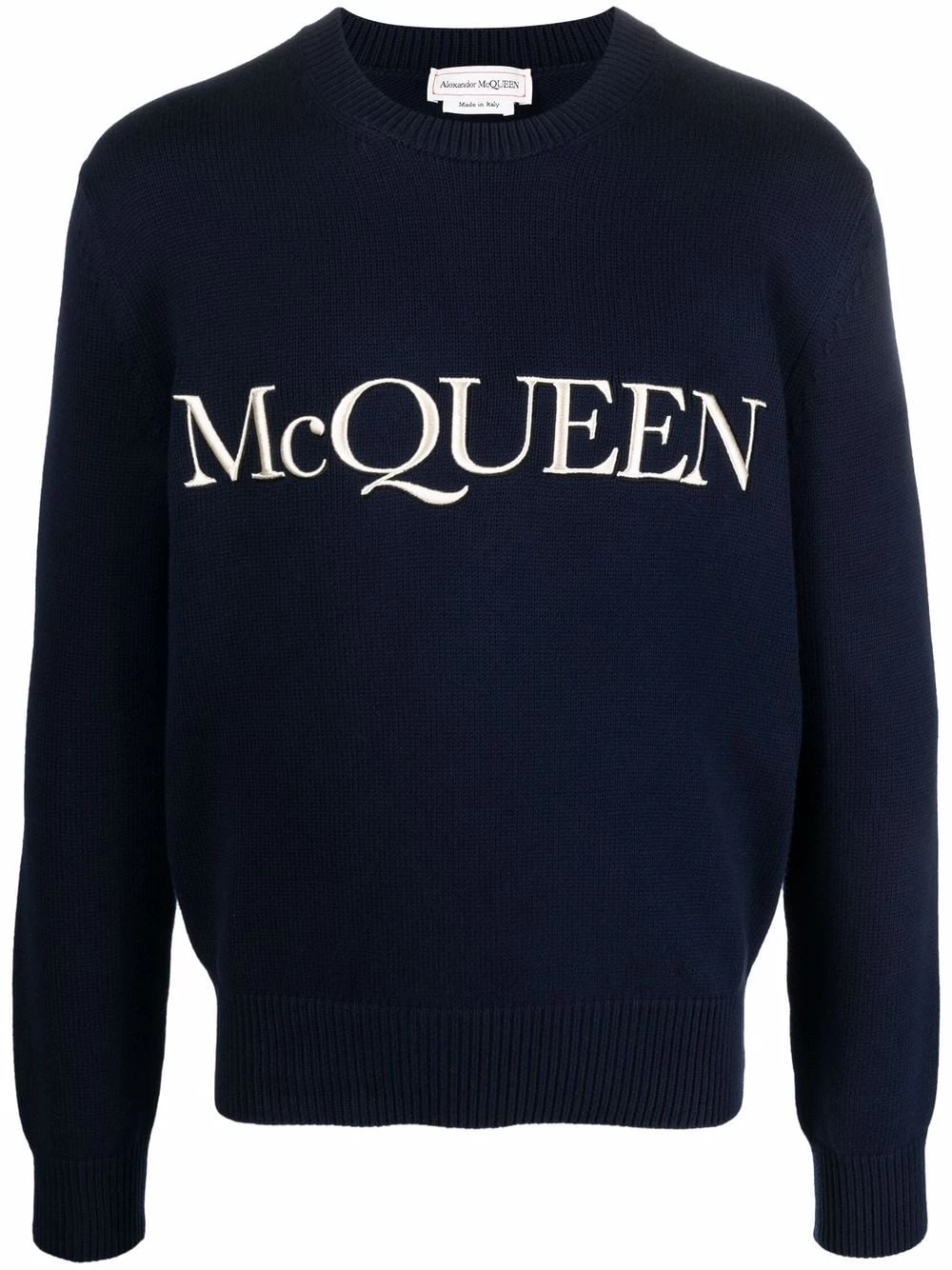 Hot Sale ๐ Alexander McQueen Logo embroidered jumper ๐ 1 Alexander McQueen logo-embroidered jumper
