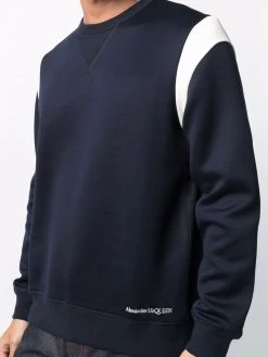 Cheapest ๐ Alexander McQueen Contrast panel sweatshirt ๐ 9 Alexander McQueen contrast-panel sweatshirt