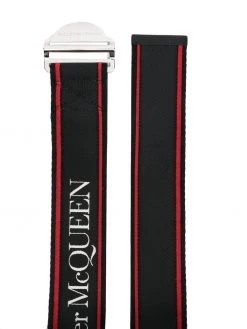 Alexander McQueen logo-print belt