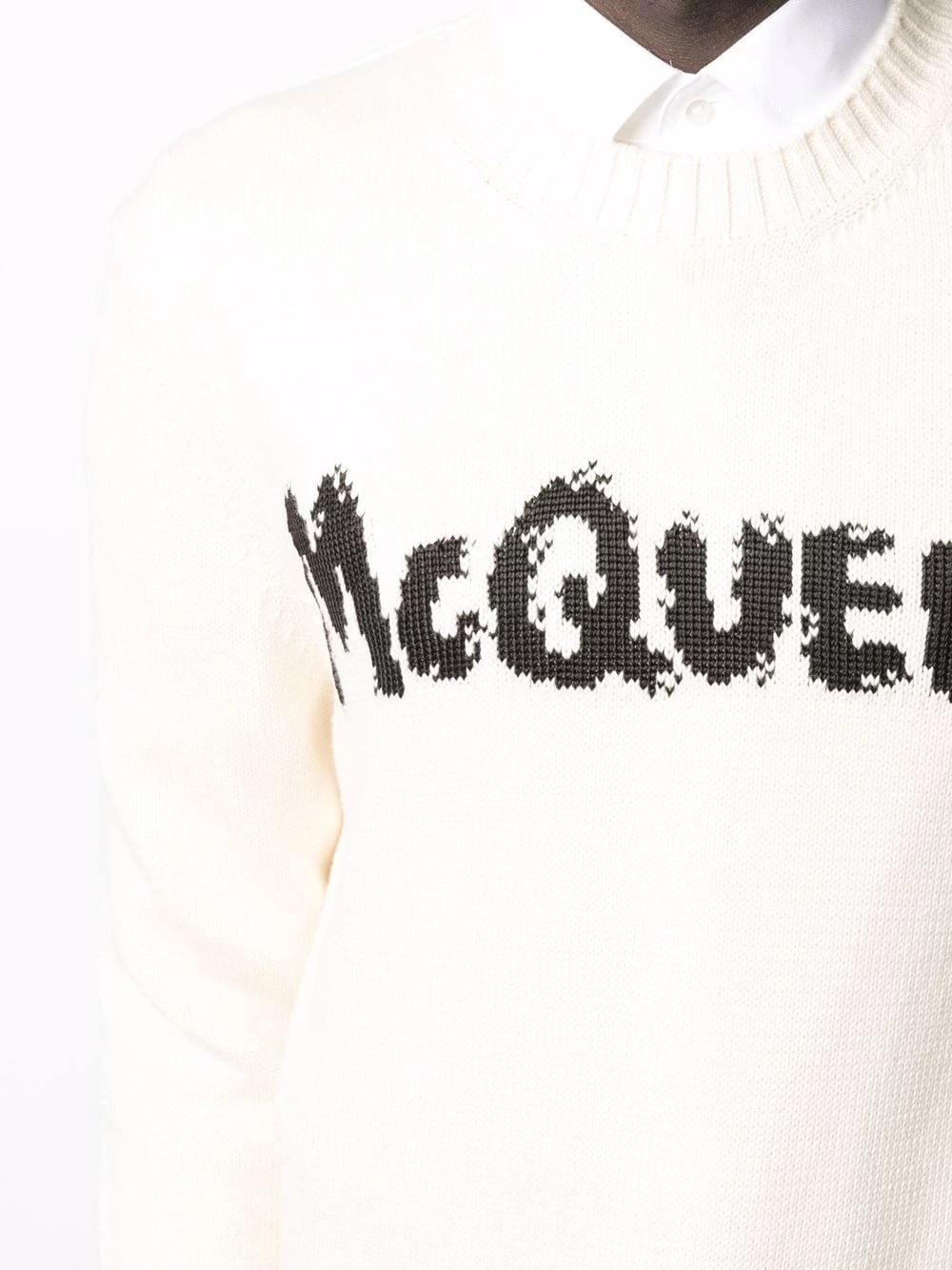 New ๐ Alexander McQueen Graffiti intarsia knit jumper ๐ฅ 5 Alexander McQueen Graffiti intarsia-knit jumper