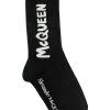 Alexander McQueen logo-intarsia ribbed socks