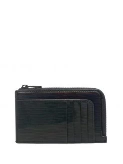 Alexander McQueen textured logo-print zipped cardholder