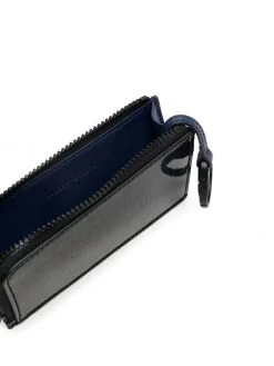 Alexander McQueen textured logo-print zipped cardholder