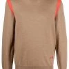 Alexander McQueen contrast-panel fine knit jumper