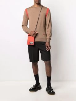 Alexander McQueen contrast-panel fine knit jumper