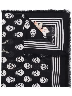 Alexander McQueen skull-print logo scarf