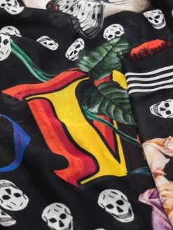 Alexander McQueen skull-print logo scarf