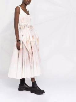 Alexander McQueen tulle toile bow drape dress