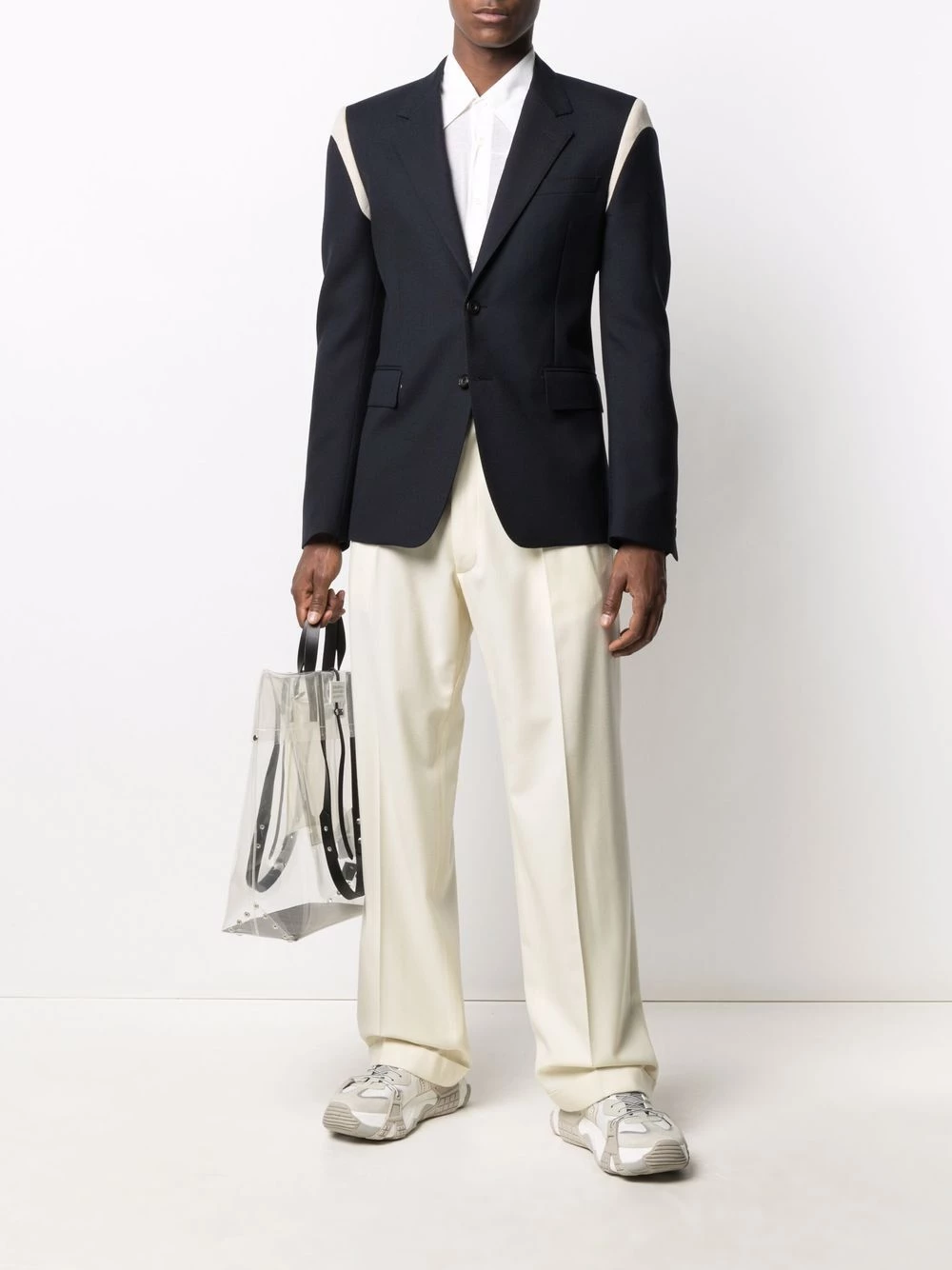 Best deal โ๏ธ Alexander McQueen Panelled wool blazer ๐ 2 Alexander McQueen panelled wool blazer