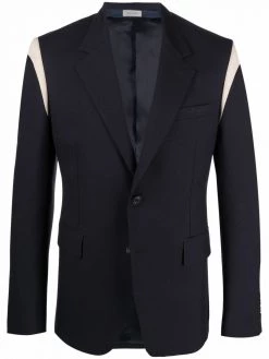 Alexander McQueen panelled wool blazer
