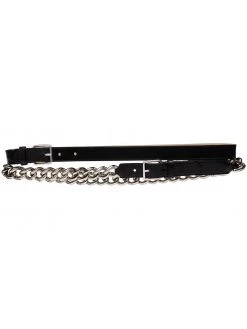 Alexander McQueen chain-link leather belt