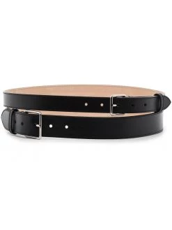 Alexander McQueen double-strap leather belt