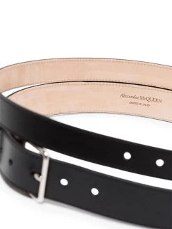 Alexander McQueen double-strap leather belt