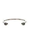 Alexander McQueen crystal skull open cuff bracelet