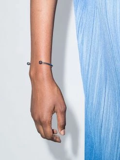 Alexander McQueen crystal skull open cuff bracelet