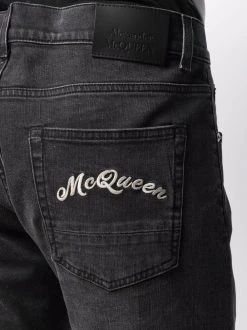 Discount ๐ฏ Alexander McQueen Logo embroidered straight leg ๐ jeans ๐ 11 Alexander McQueen logo-embroidered straight-leg jeans